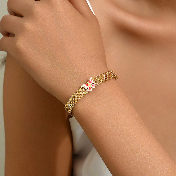 Браслеты из железной пантеры, эмалевые украшения-бабочки для женщин