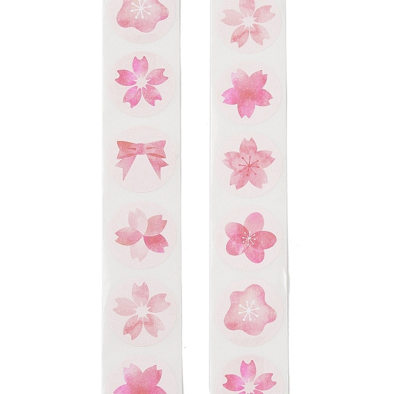 Самоклеющиеся бумажные наклейки, этикетки с цветочными наклейками, подарочные наклейки