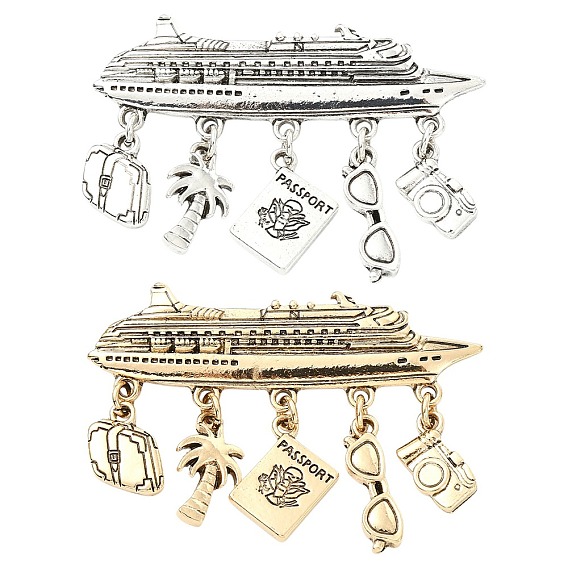 2шт. 2 цвета значки из цинкового сплава для рюкзака и одежды, с подвесками