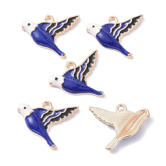 Кулон эмали сплава, золотой свет, птица