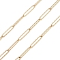 304 Stainless Steel Paperclip Chains, Unwelded, with Spool