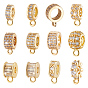 12 шт. 12 стили латунные микропаве кубические циркониевые трубчатые дужки