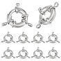 10pcs fermoirs à ressort en laiton plaqué rack, plaqué longue durée, sans plomb et sans cadmium