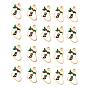 20Pcs Light Gold Alloy Enamel Pendants, for Christmas, Christmas Sock with Letter B