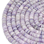 1 нити натуральных бусин из лепидолита/фиолетовой слюды, матовые, дисковые бусы, Heishi бусы