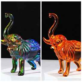 Handmade Lampwork Elephant Display Decorations, for Home Decoration