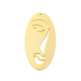 Латунные подвески, женское лицо