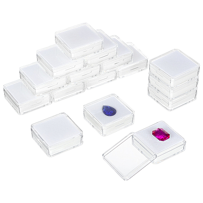 Пластиковые коробки для хранения россыпью бриллиантов, с губкой
