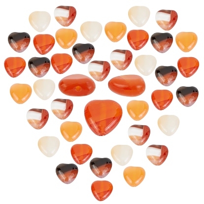 Cuentas de cornalina naturales hebras, corazón