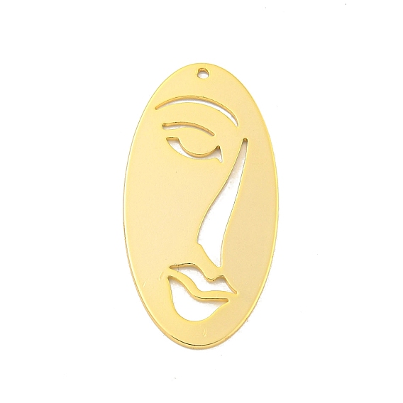 Латунные подвески, женское лицо