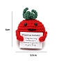 Funny Positive Tomato Doll, Wool Knitting Doll with Positive Card, for Office Desk Decoration Gift