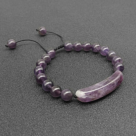 Bracelets de perles tressées en perles de pierres précieuses naturelles pour femmes et hommes