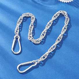 Алюминиевые веревочные цепи для брюк, джинсовые брюки, с алюминиевыми застежками