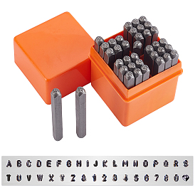 37шт. стальных печатей, инструменты для штамповки, для кожгалантереи, включая букву, цифру и сердце
