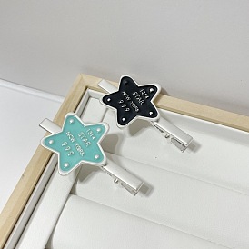 Colorful Star Hair Clip for Women, Y2K Style Side Hairpin with High Fashion Sense and Chic Look