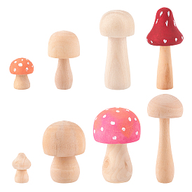 Chinese Cherry Wood Painting Toy, for Manual Work, Mushroom