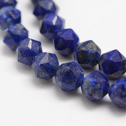 Natural Lapis Lazuli Beads Strands, Faceted, Round, Grade AB+
