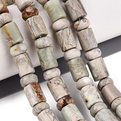 Natural Variscite Beads Strands, Barrel & Rondelle