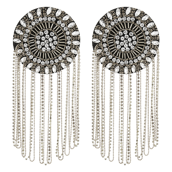 2 шт. железные, стеклянные и полиэстеровые эполеты аксессуары для костюмов