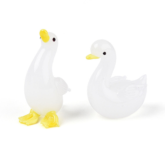 2шт. украшения для витрины в виде уток ручной работы, подарок для домашнего офиса украшение рабочего стола