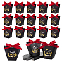 40Pcs Congrats Grad Cardboard Paper Gift Storage Boxes, with Polyester Ribbons, Trapezoid
