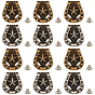 12pcs 2 couleurs bagages cuir ceinture alliage artisanat solide vis rivets, bricolage en cuir artisanat ongles, avec vis en fer, forme de fer à cheval avec motif en étoile
