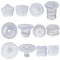 300Pcs 6 Styles Plastic & Silicone & Rubber Ear Nuts, Earring Backs