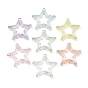 Transparent UV Plating Acrylic Beads, Iridescent, Star