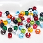 4-Hole Baking Painted Alloy Beads, Cube