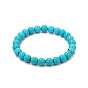 Synthetic Turquoise Bead Bracelets, Bohemia Style Stretch Bracelet for Women