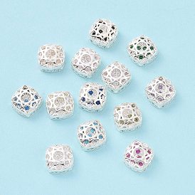 Экологически чистые многожильные звенья из латуни с кубическим цирконием, без кадмия и без свинца, квадратный