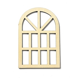 Wooden Mini Windows, Miniature Furniture, for Dollhouse Wall Decorations Photographic Props Accessories