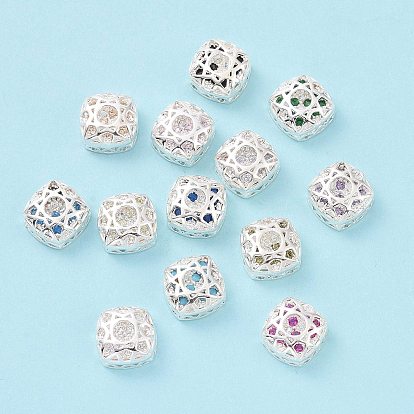 Экологически чистые многожильные звенья из латуни с кубическим цирконием, без кадмия и без свинца, квадратный