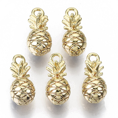 Brass Charms, Nickel Free, Pineapple