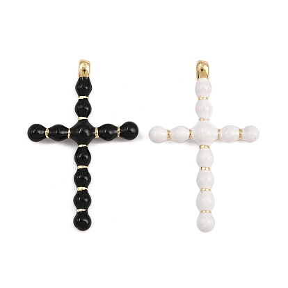 Латунь эмаль подвески, крест прелести, стойки покрытие, без кадмия и без свинца, долговечный, реальный 18 k позолоченный