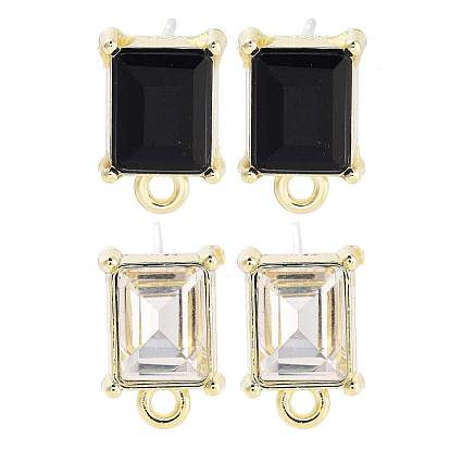 Сплав стеклянный горный хрусталь серьги-гвоздики аксессуары для поиска, квадратный