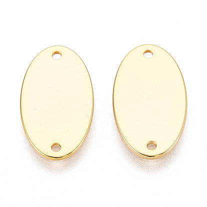 Латунные звенья/соединители, овальные, без никеля , штамповка пустой метки