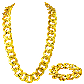 2 шт. 2 стили акриловые кубинские цепочки, ожерелья и браслеты, комплекты украшений