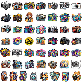50Pcs PVC Camera Waterproof Self-adhesive Decals, for Suitcase, Skateboard, Refrigerator, Helmet, Mobile Phone Shell