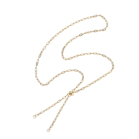 2.5мм 304 изготовление ожерелья из цепочки-скрепки из нержавеющей стали, с латунной бисера