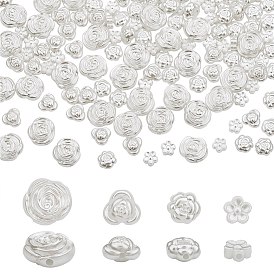 300 pcs 4 style abs en plastique imitation perles de perles, fleur