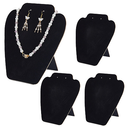 Подставки для ювелирных изделий из бархата и дерева с кружевом