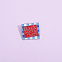 Geometric Cube Dialog Box, Versatile Backpack & Clothing Badge Set - Personalized English Letters for Fashionable Statement