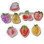 Кабошоны из смолы, с блеском, имитация фруктов, разнообразные