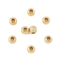 SHEGRACE Brass Spacer Beads, Cadmium Free & Nickel Free & Lead Free, Round, Textured