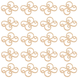 40 шт. латунные подвески для разъемов, цветок ссылки
