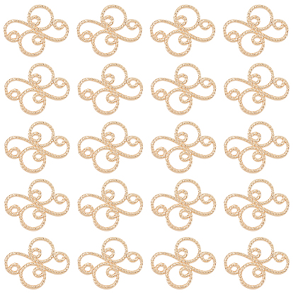 40 шт. латунные подвески для разъемов, цветок ссылки