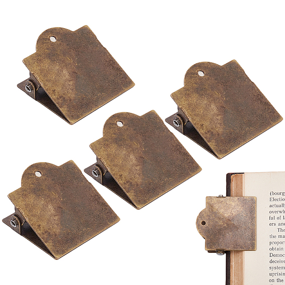 4шт. железные зажимы, для бумажного документа, школьные офисные принадлежности