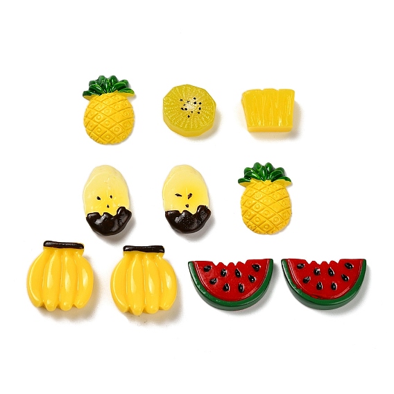 Фруктовый непрозрачный смоляной кабошон, разнообразные