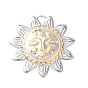 304 подвески из нержавеющей стали, подсолнечник, ионное покрытие (ip), золотые и нержавеющая сталь цвет, 49x48.5x3 мм, отверстие : 6x6 мм